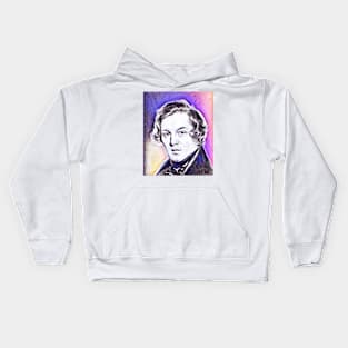 Robert Schumann Pink Portrait | Robert Schumann Artwork 7 Kids Hoodie